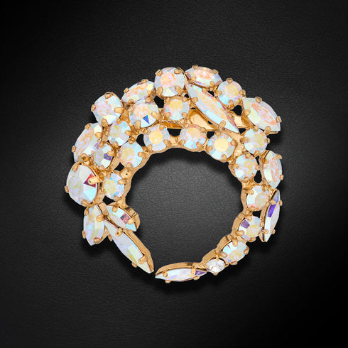 Broša "Kristālzars (Aurora Borealis)" ar Swarovski™ kristāliem